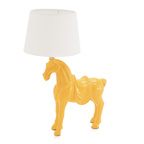 Yellow Contemporary Horse Lamp