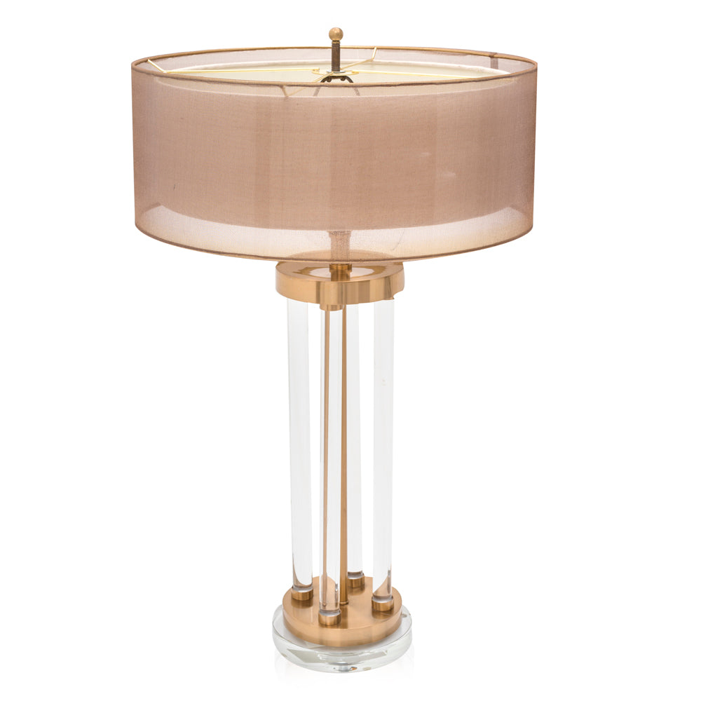 Lucite and Gold Table Lamp
