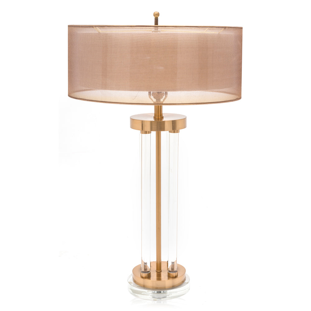 Lucite and Gold Table Lamp