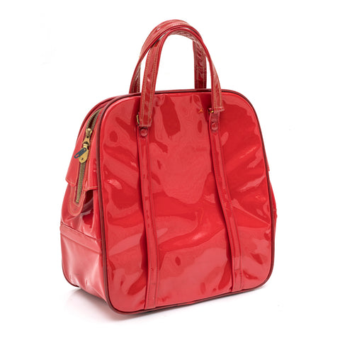 Red Vinyl Bowling Bag