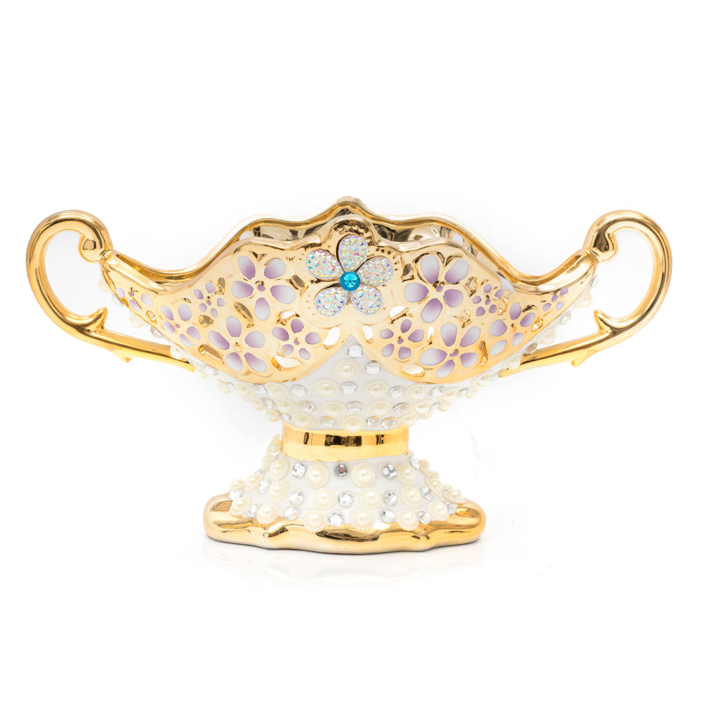 Ornate Gold and Jeweled Gene Vase