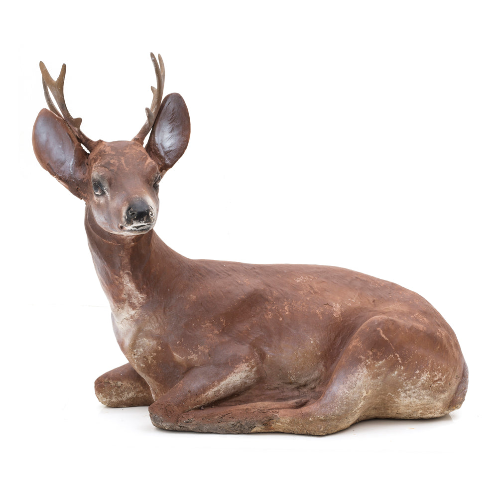 Sitting Garden Deer Sculpture