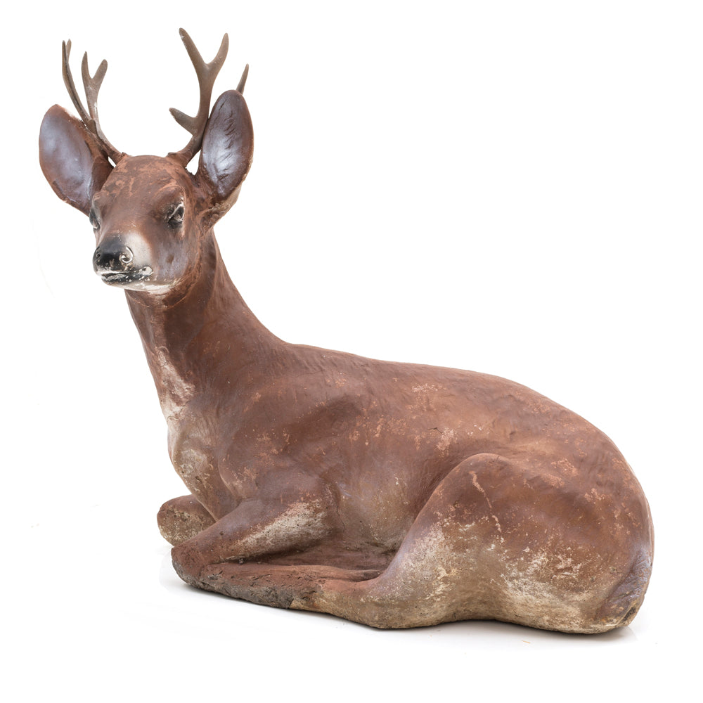 Sitting Garden Deer Sculpture