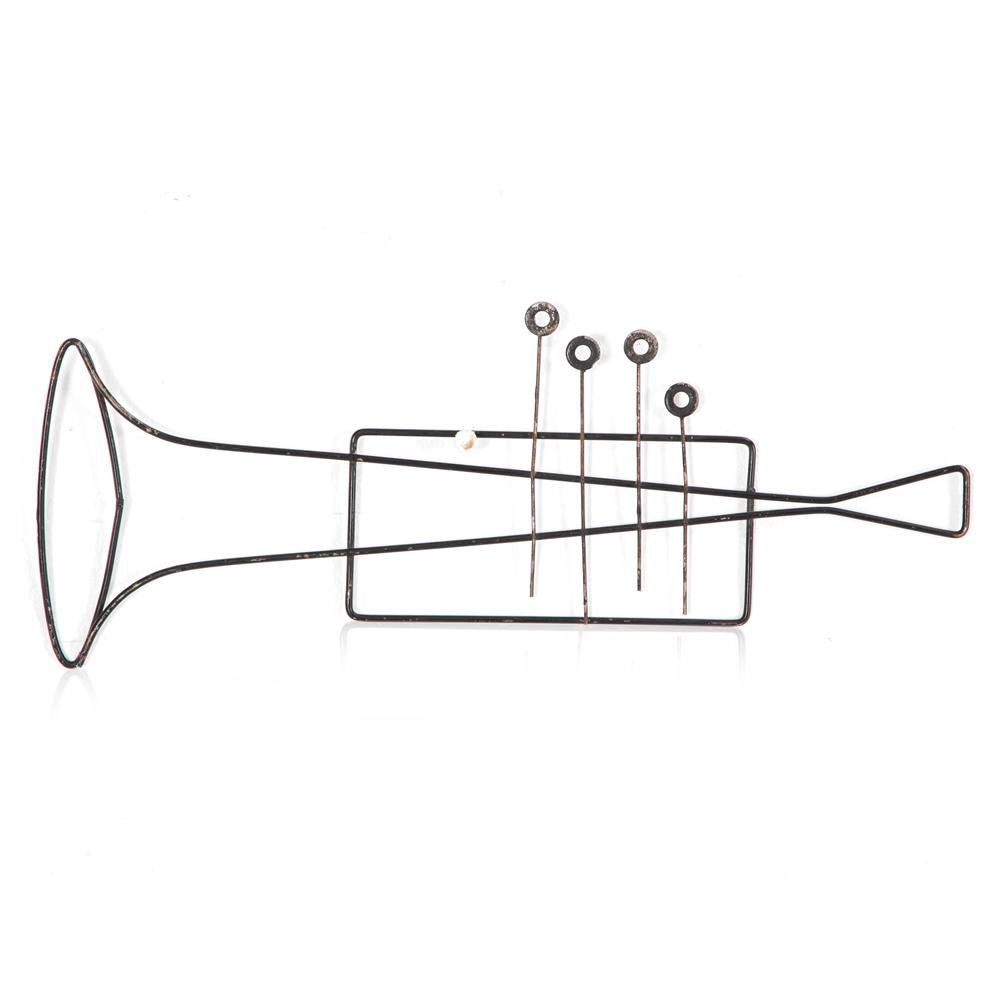 Grey Metal Wire Trumpet