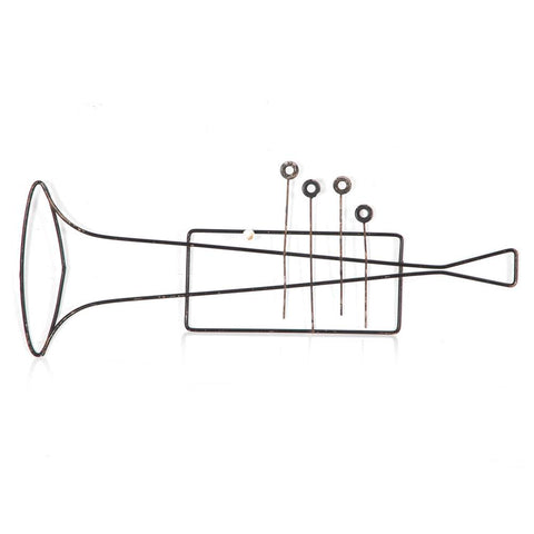 Grey Metal Wire Trumpet