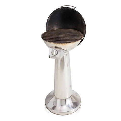 Chrome Globe Pedestal Grill