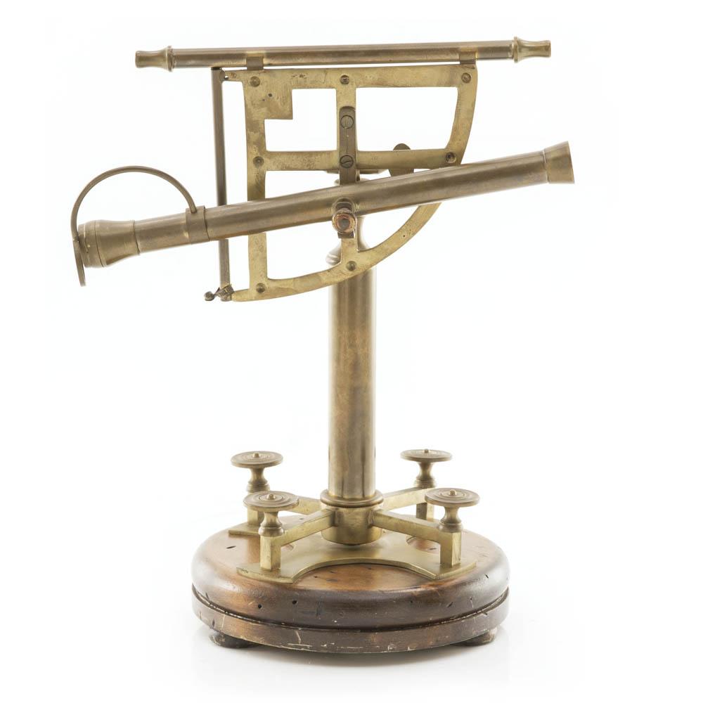 Brass Sextant Telescope Sculpture