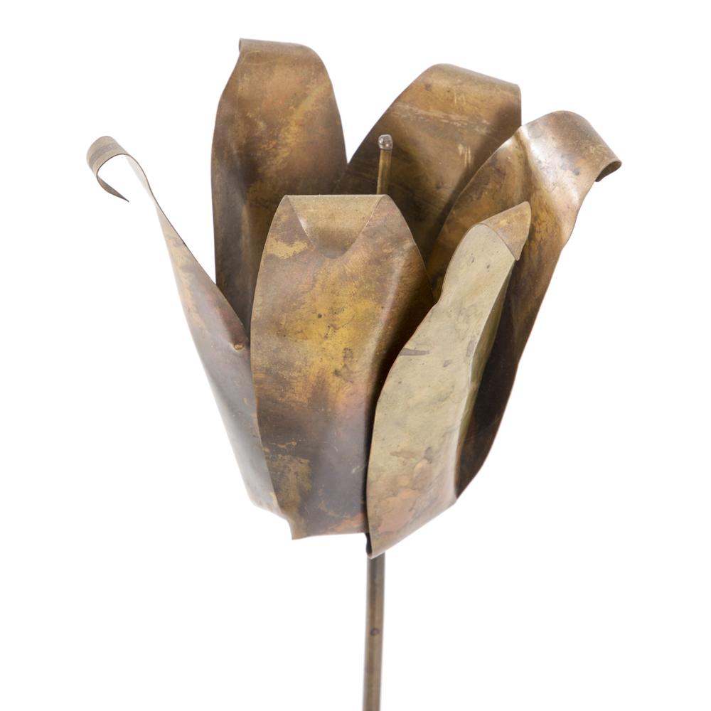 Brass Tulip in Pot Sculpture