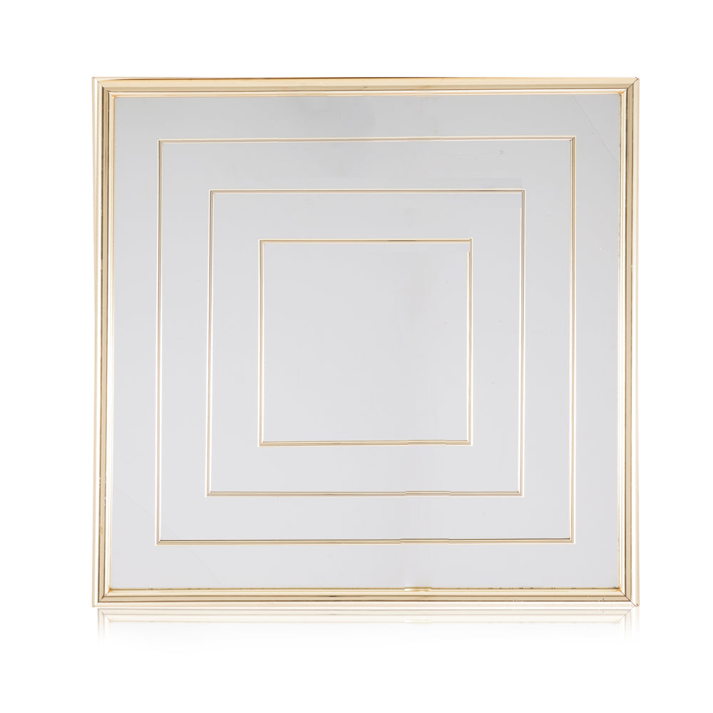Gold Deco Squares Mirror