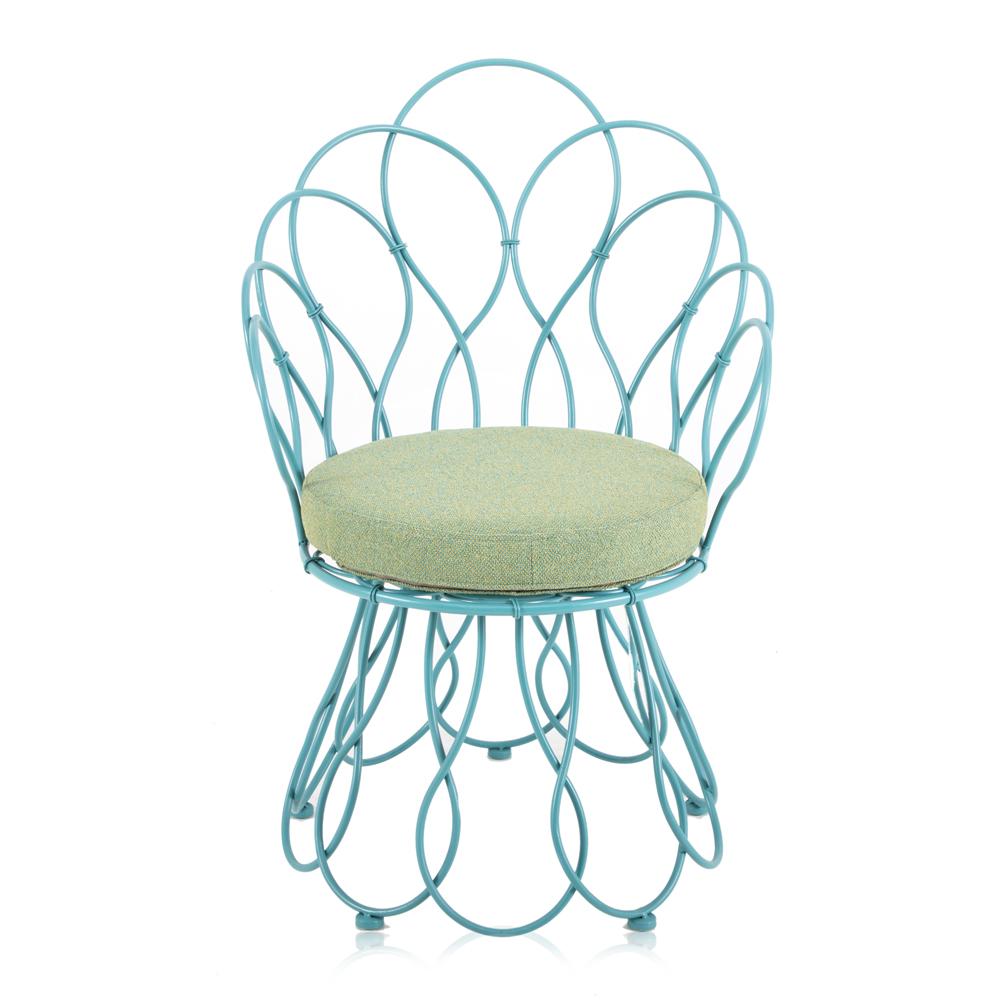 Turquoise Loop Metal Outdoor Chair