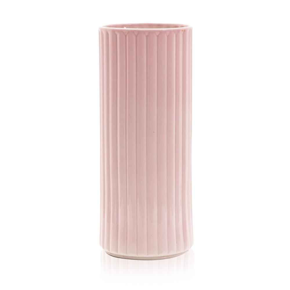 Tall Pink Column Planter Vase