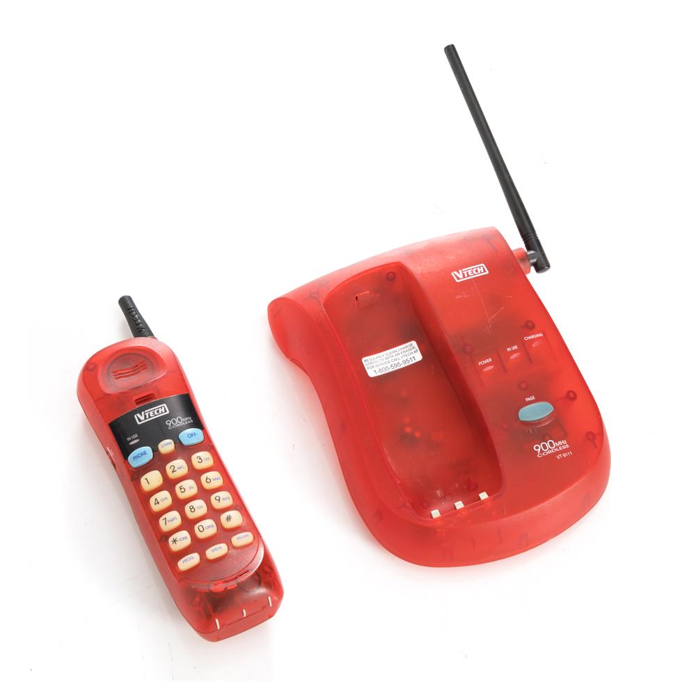 Red Translucent VTech Cordless Phone