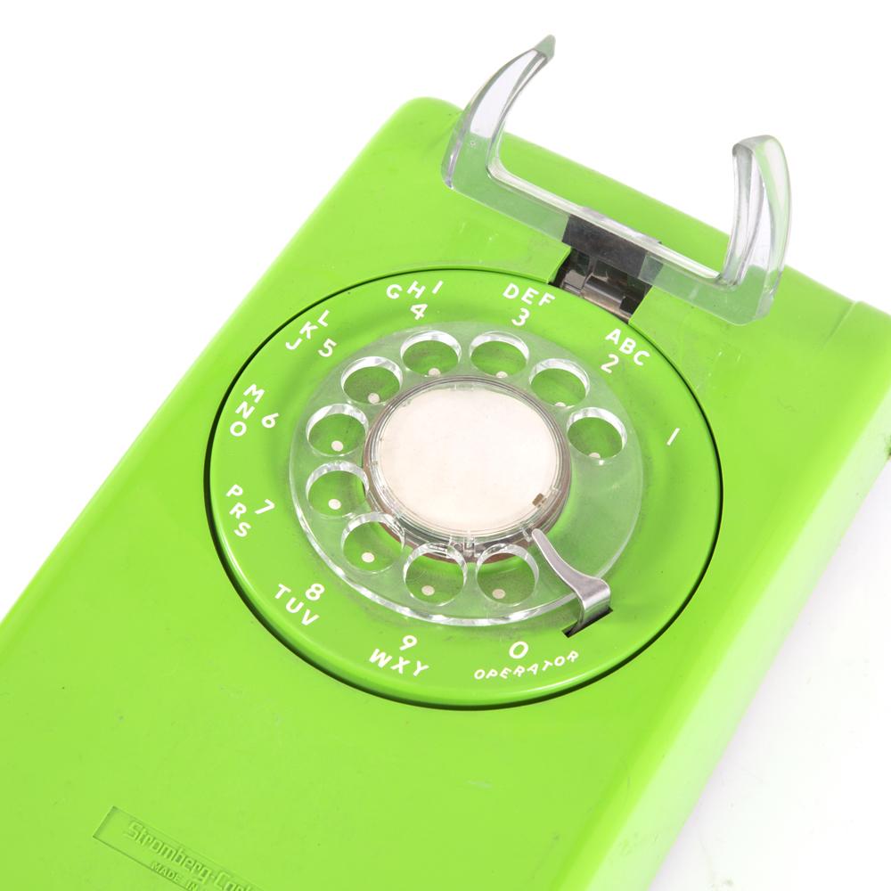 Lime Green Wall Phone - Rotary