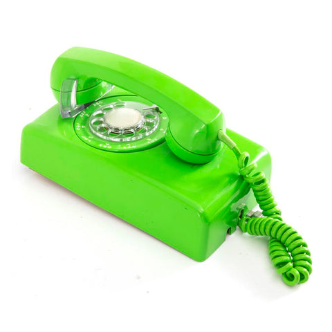 Lime Green Wall Phone - Rotary