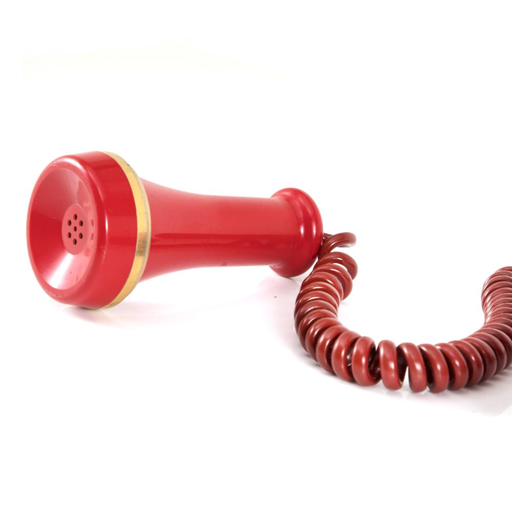 Red Plastic Candlestick Phone