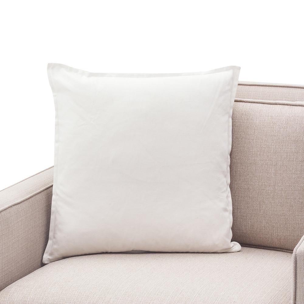 Large Solid White Square Pillow