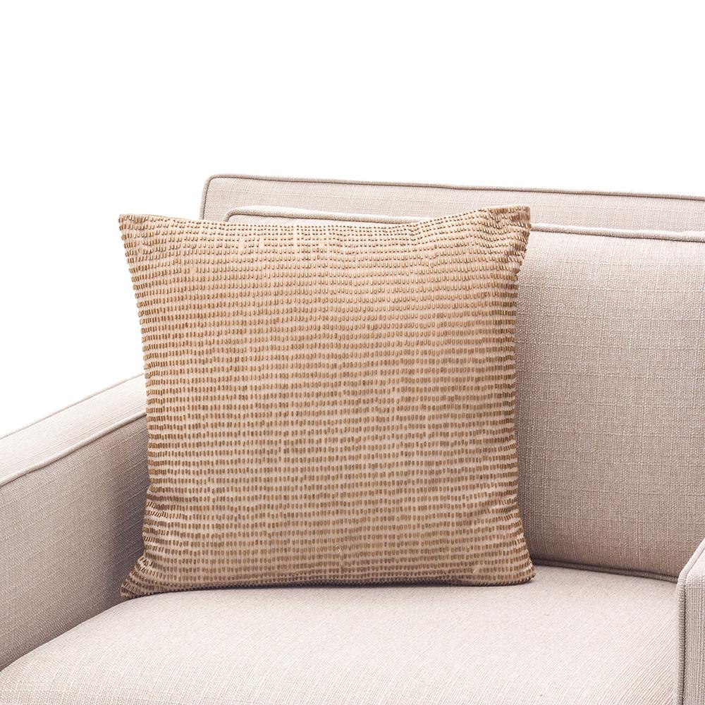 Gold Bead Patterned Pillow