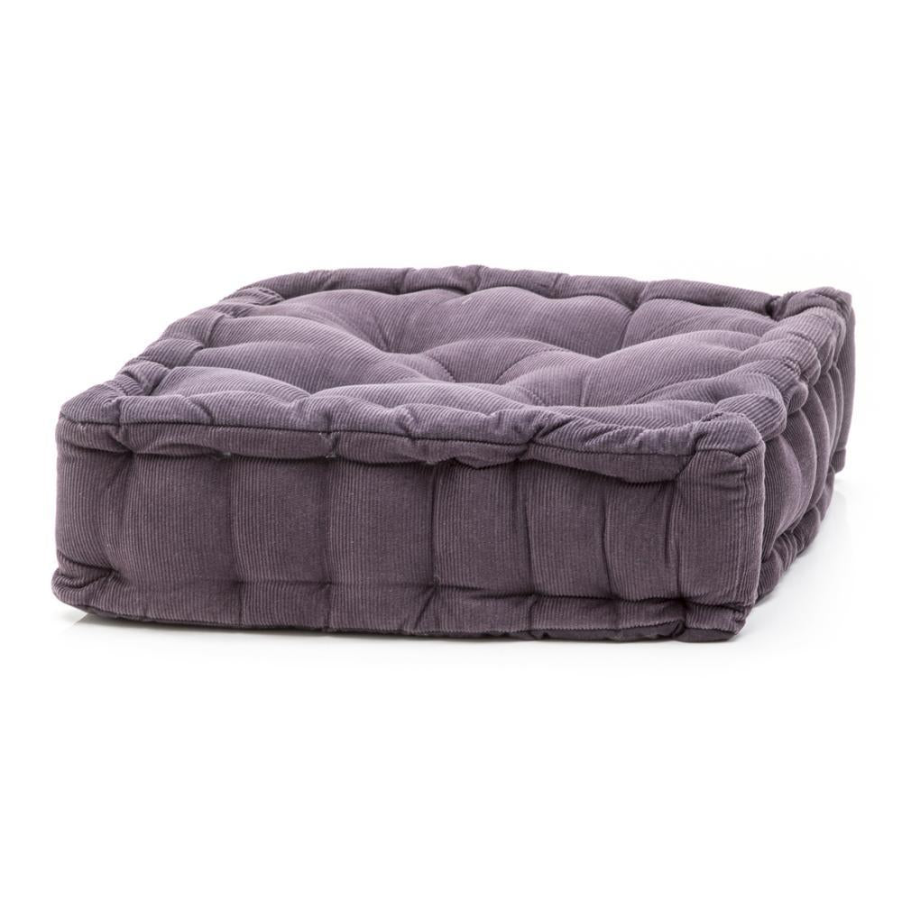 Purple Corduroy Square Floor Pillow