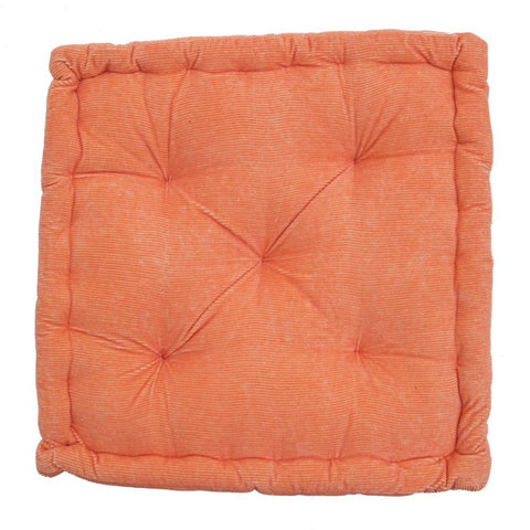 Coral Corduroy Square Floor Pillow