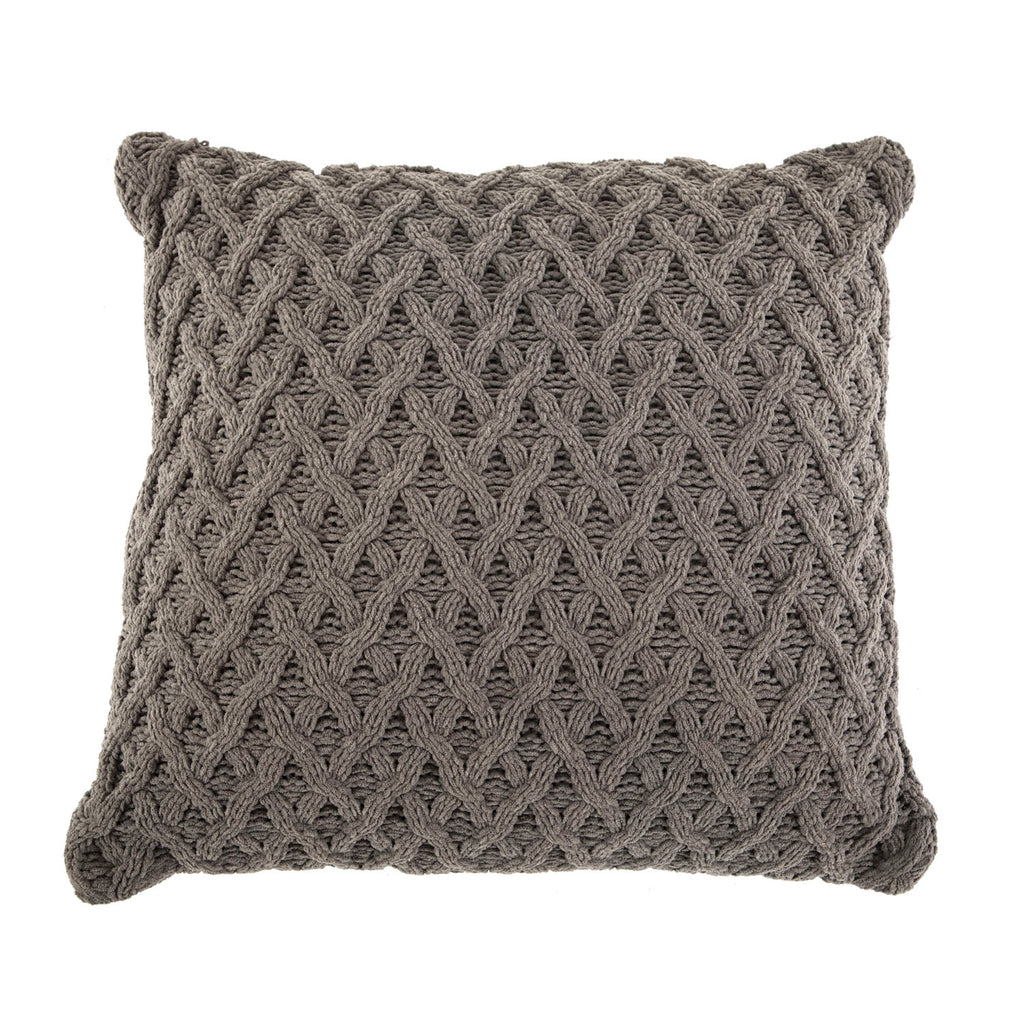 Charcoal Braided Pillow