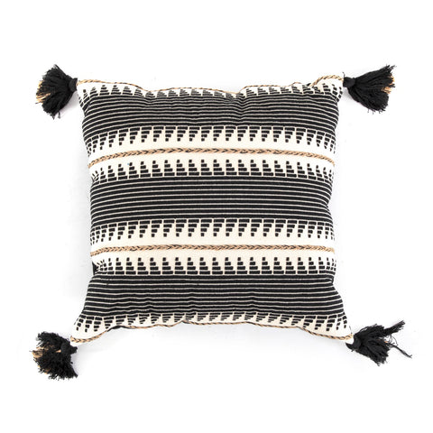 Black and White Patterned Southwestern Pillow