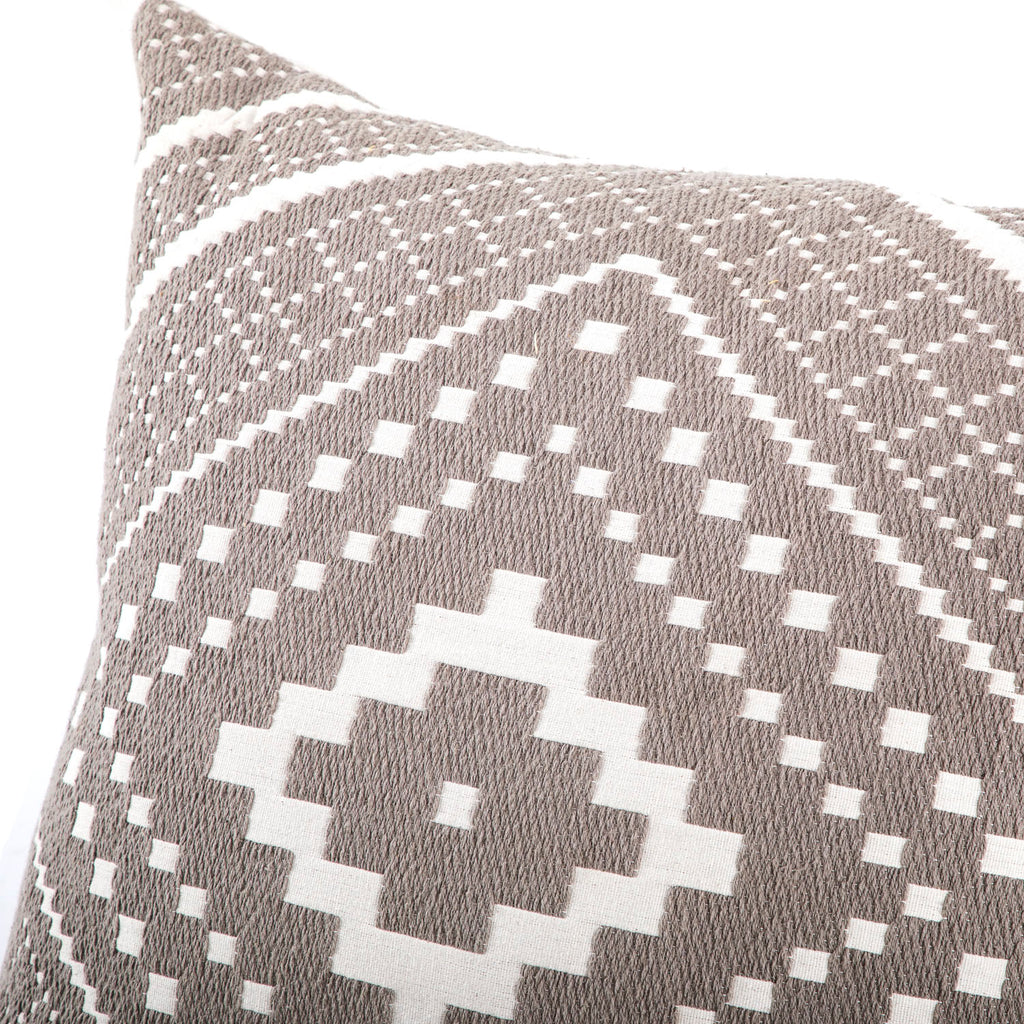 Grey Concentric Southwest Pillow