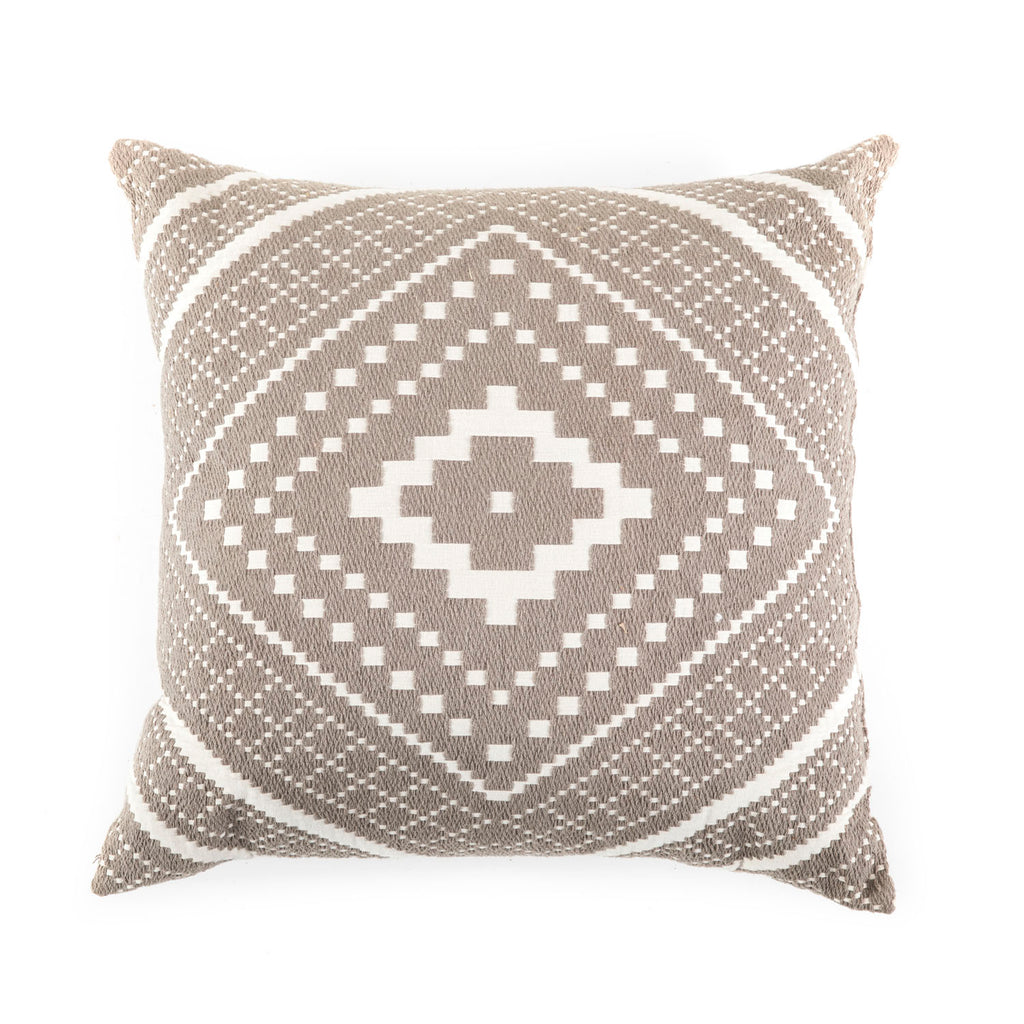 Grey Concentric Southwest Pillow