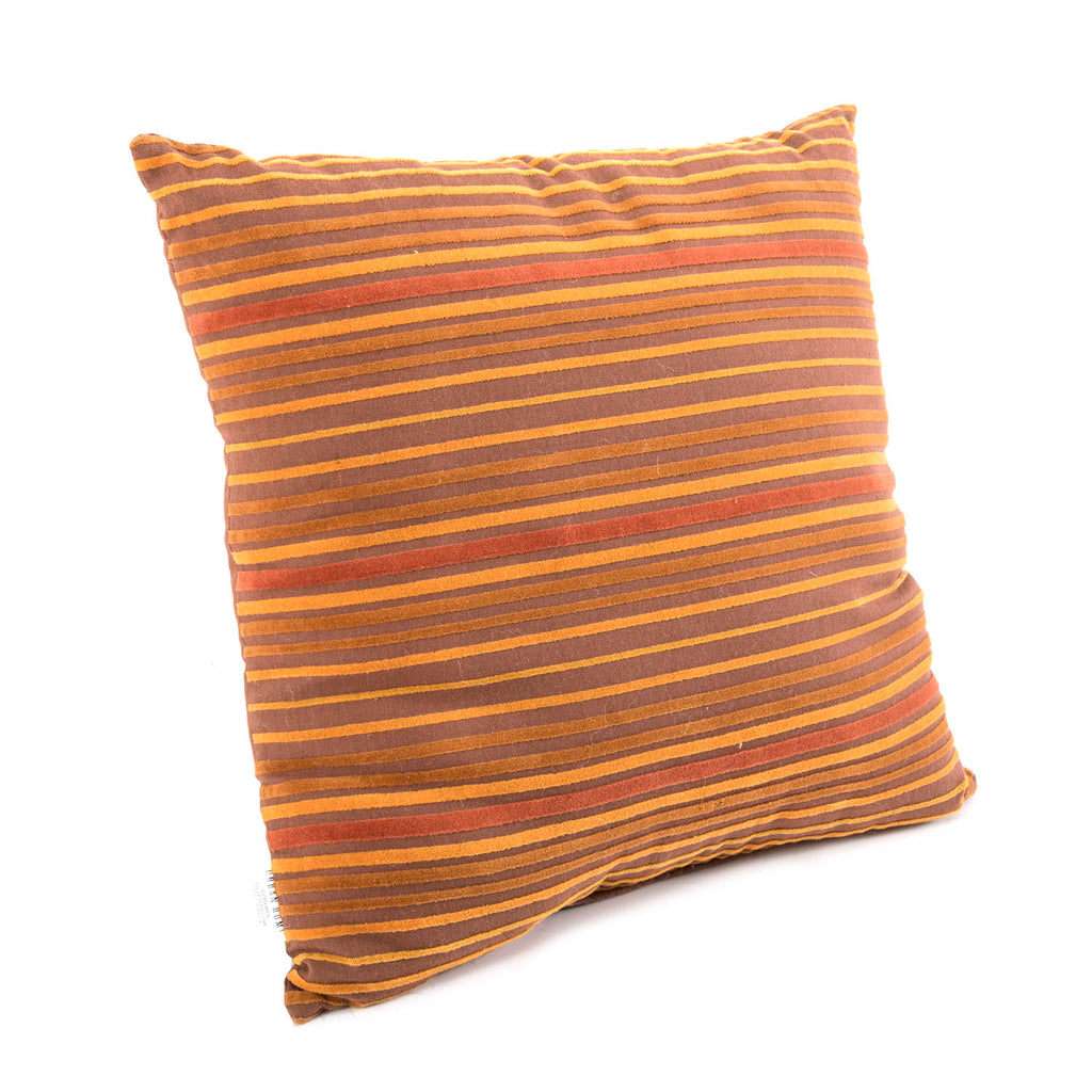 Brown & Rust Striped Pillow