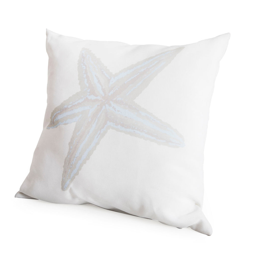 White Pale Starfish Pillow