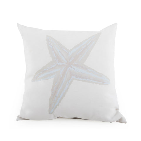 White Pale Starfish Pillow