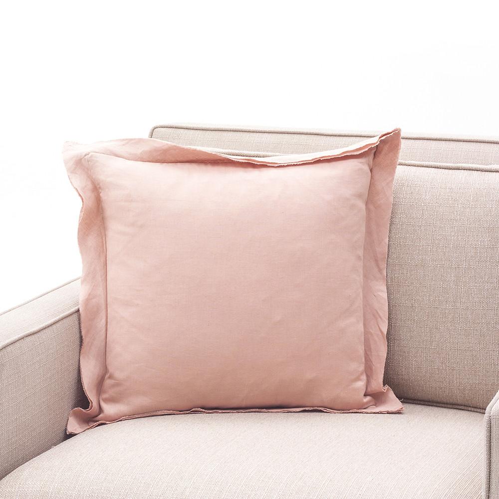 Pink Muted Pillow with Ruffle Trim