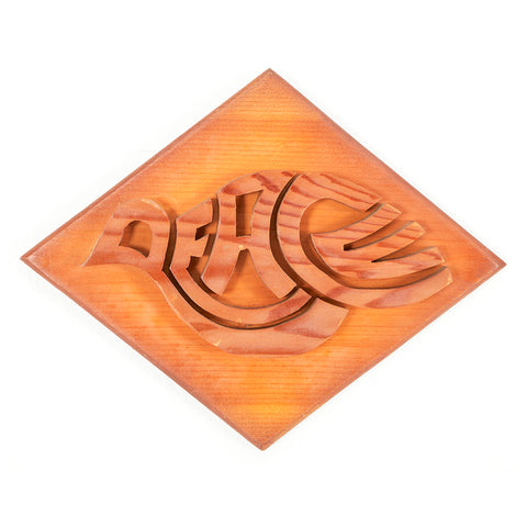 Wood Light Peace Wall Carving (A+D)