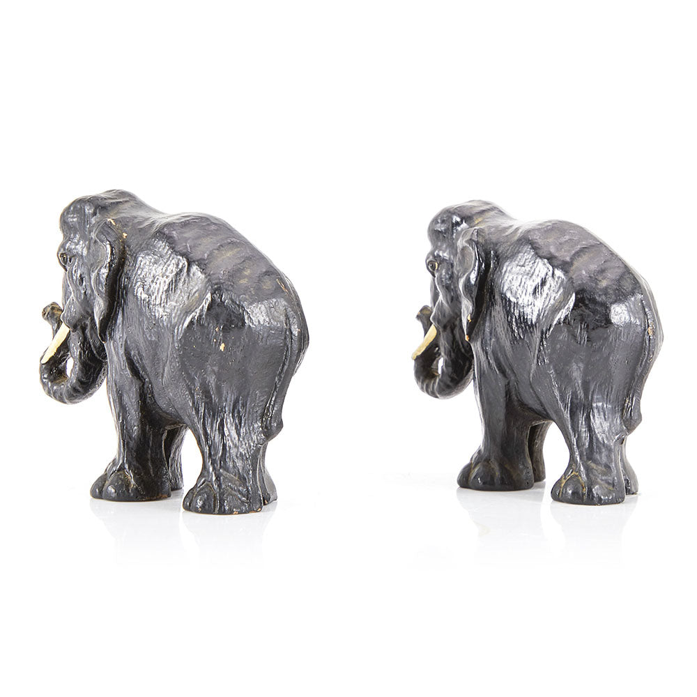 Black Elephant Sculpture Pair (A+D)