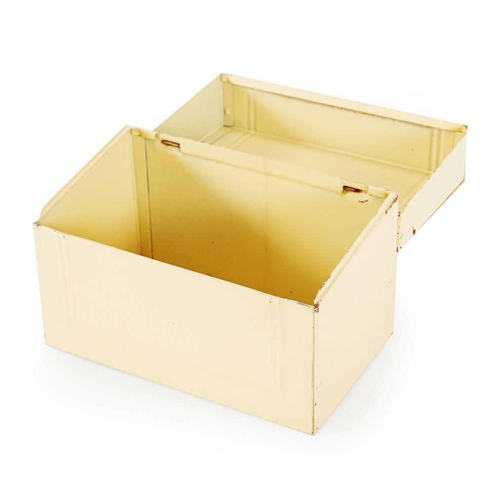 Tan Small Metal Box (A+D)