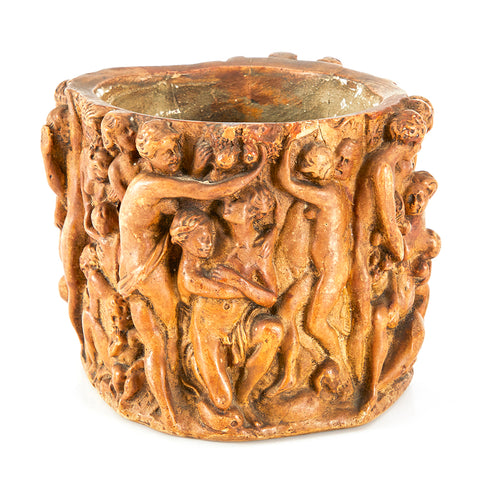 Brown Roman Bath Ceramic Planter (A+D)