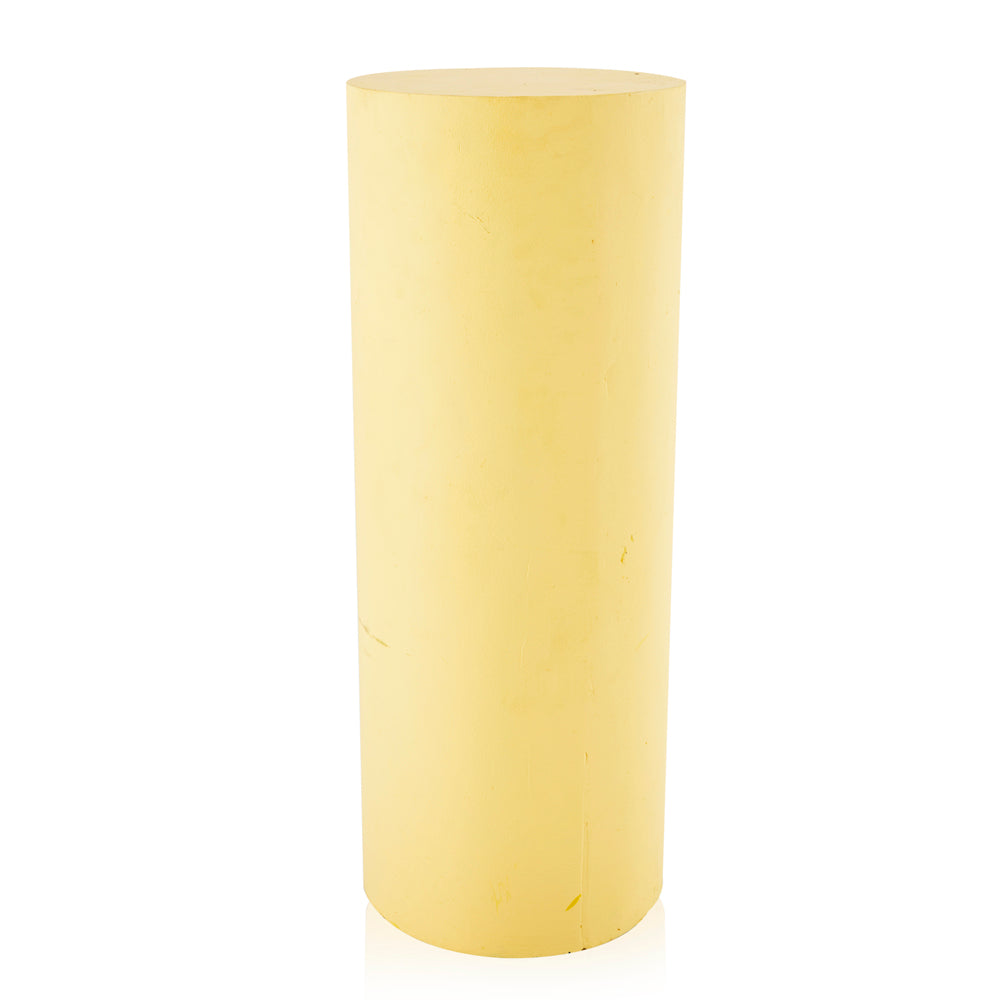 Pastel Yellow Cylindrical Pedestal