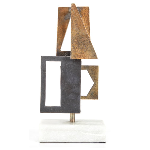 Brass + Black Shapes Table Sculpture (A+D)