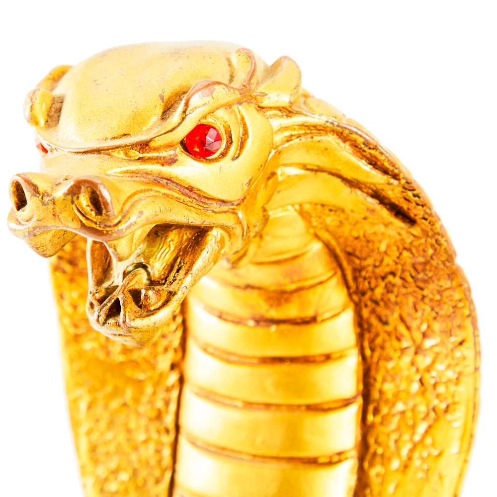 Gold Cobra Tabletop Sculpture