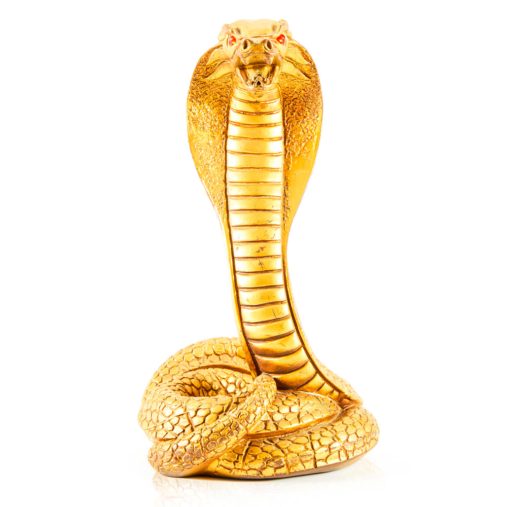 Gold Cobra Tabletop Sculpture