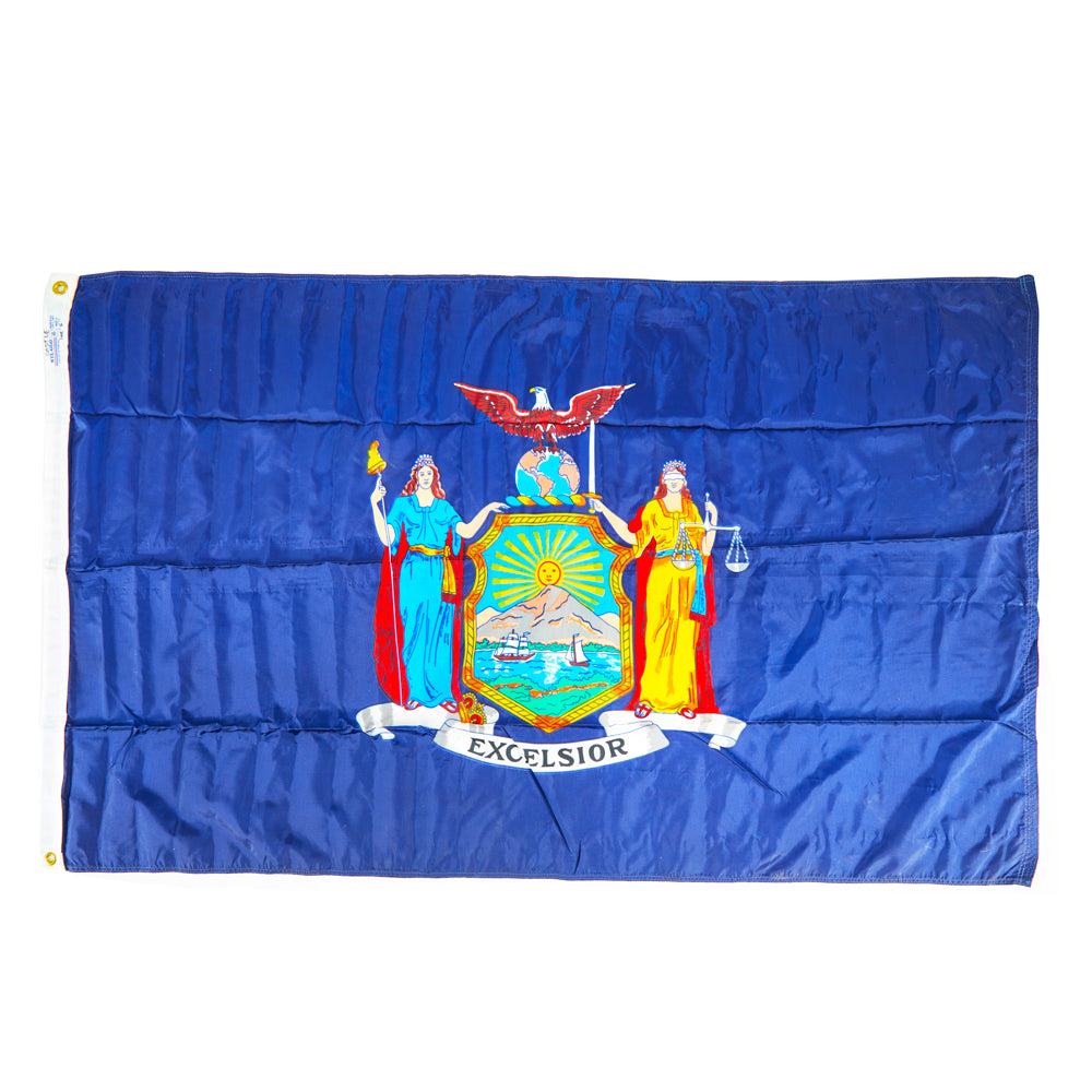 Blue New York Large State Flag