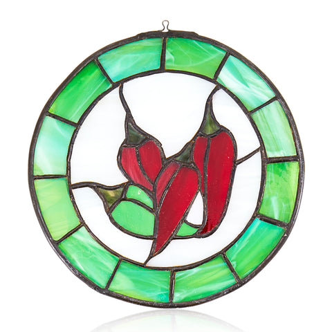 Hanging Stained Glass - Peppers