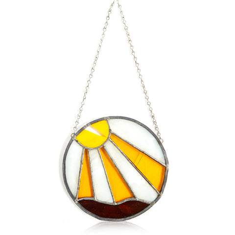 Hanging Stained Glass - Sun