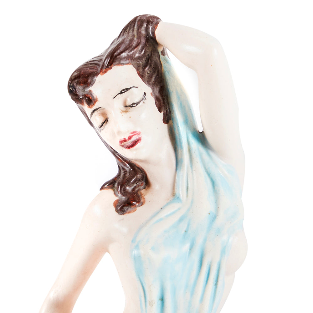 Ceramic Undressing Woman Statue
