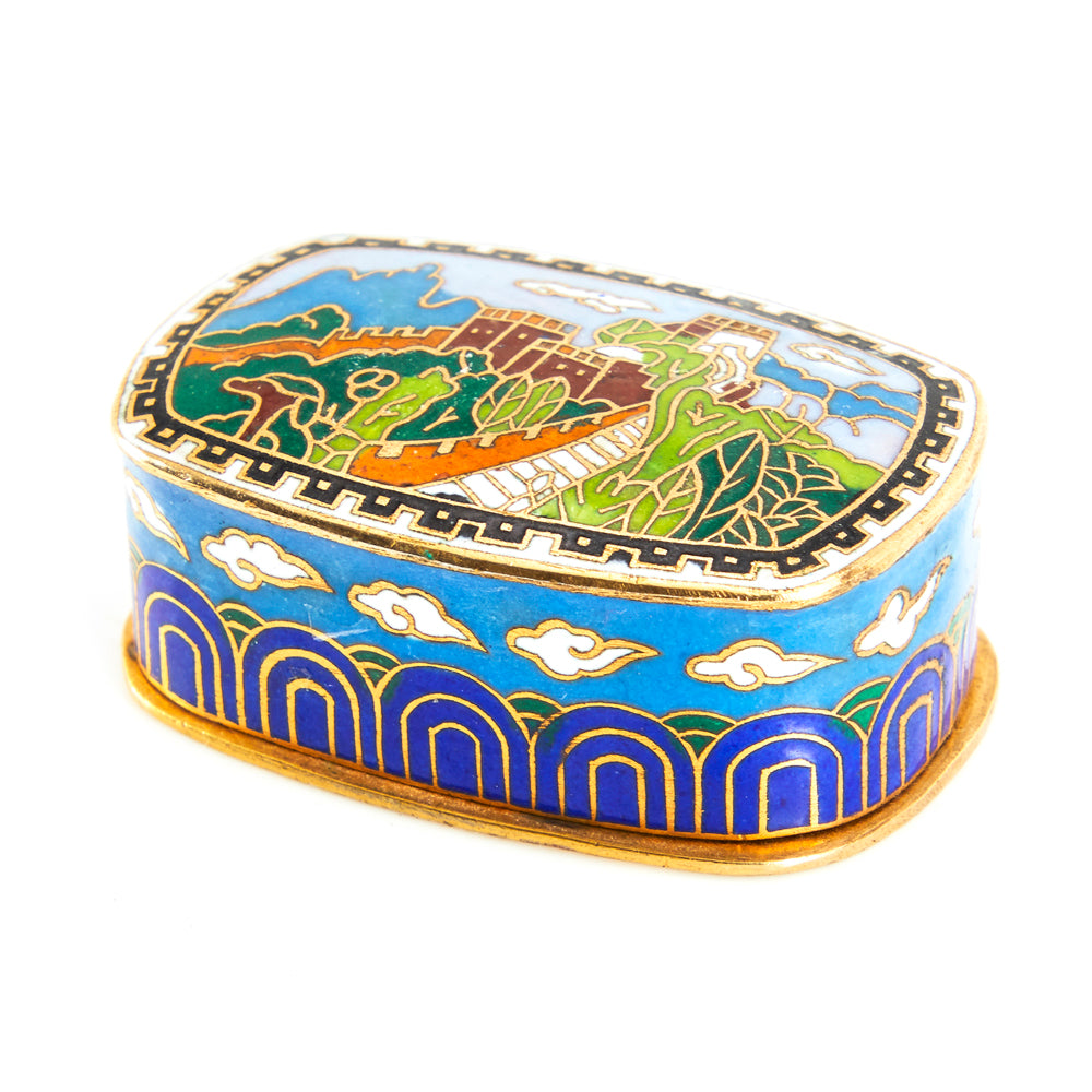 Colorful Hills and Clouds Tin Container