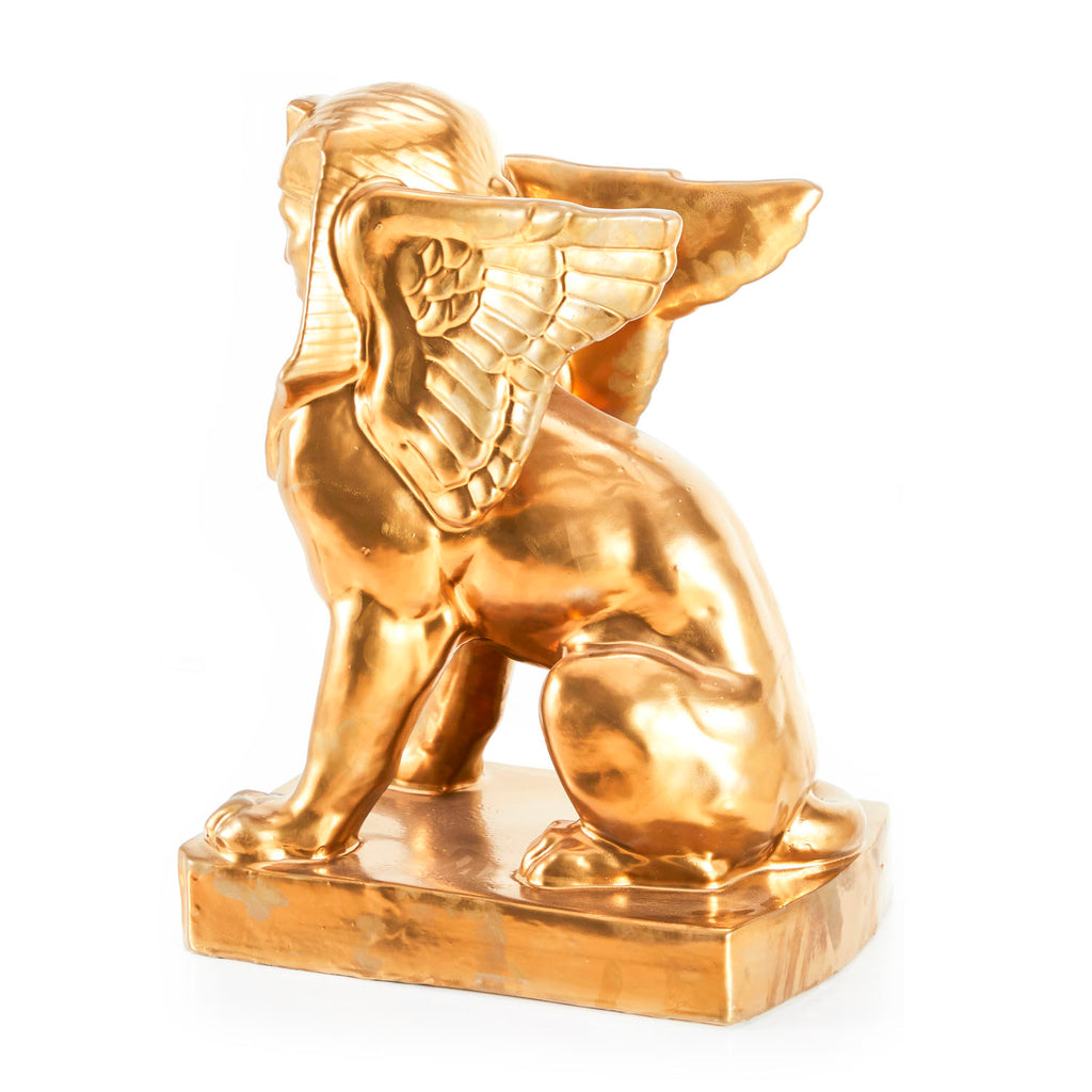 Gold Painted Sphinx Statue