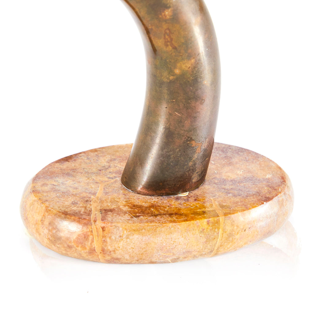 Bronze Horn Candle Holder