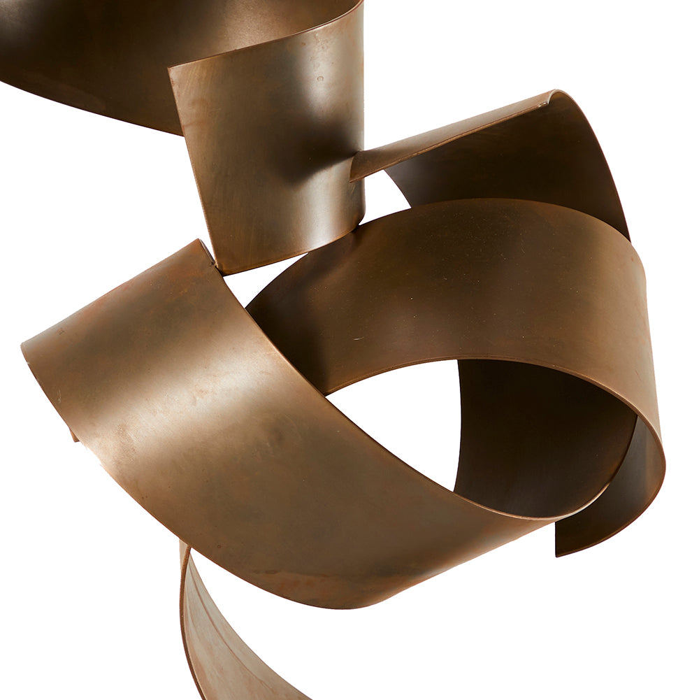 Decorative Bronze Metal Ribbon Sculpture