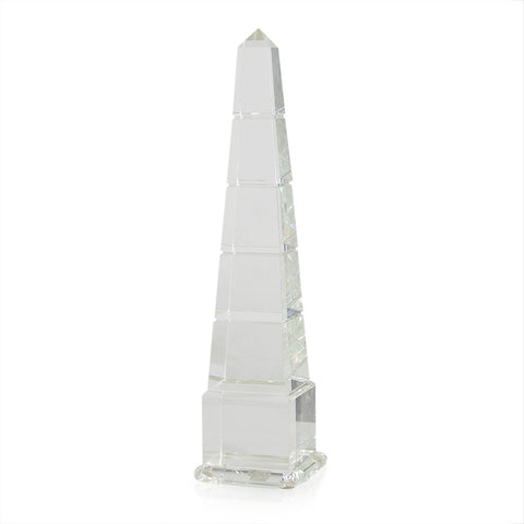 Heavy Glass Segmented Obelisk