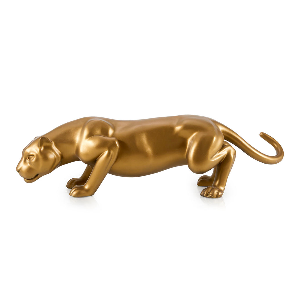 Lifesized Gold Panther Sculpture
