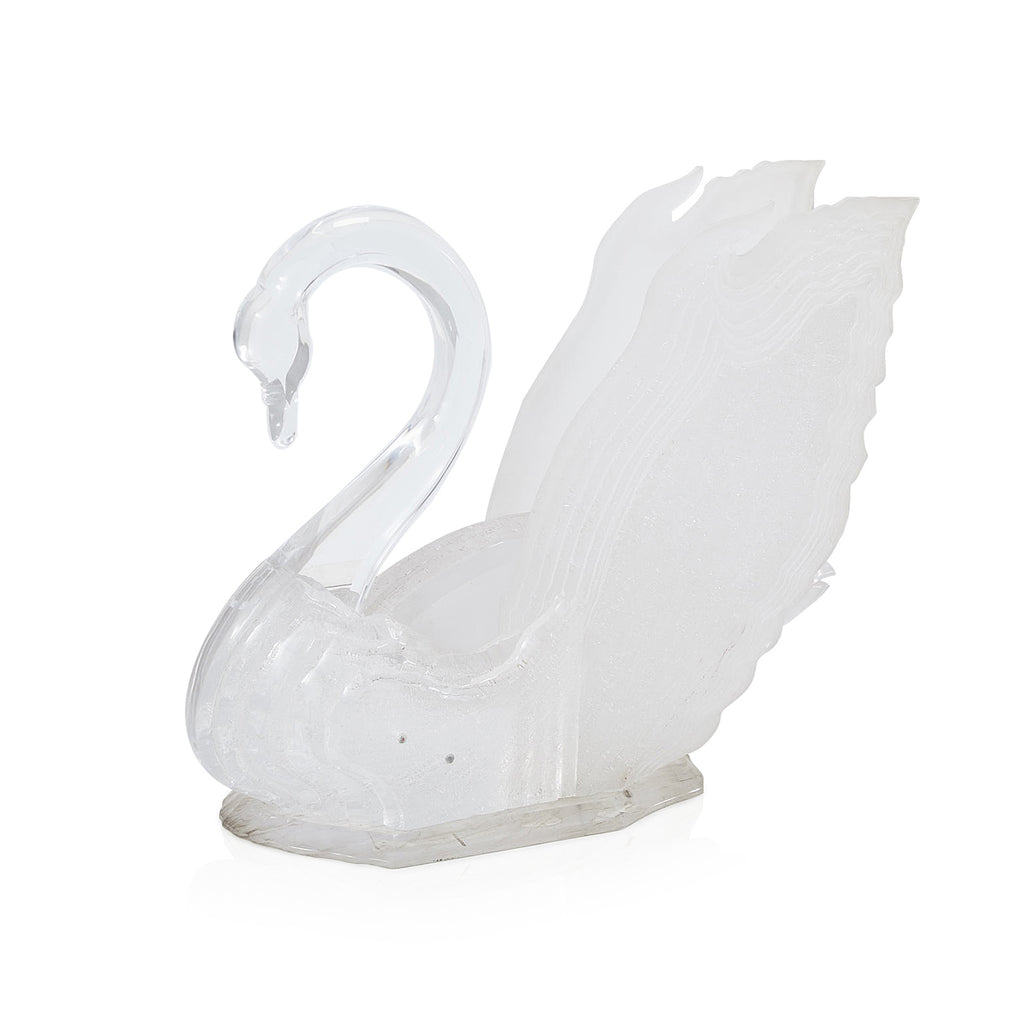 Large Lucite Swan Sculpture